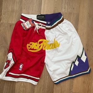 Nba finals throwback Chicago bulls Utah jazz just don shorts Sz medium